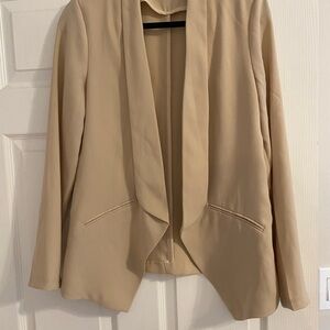 Lulu’s Women's Beige Open Front Blazer